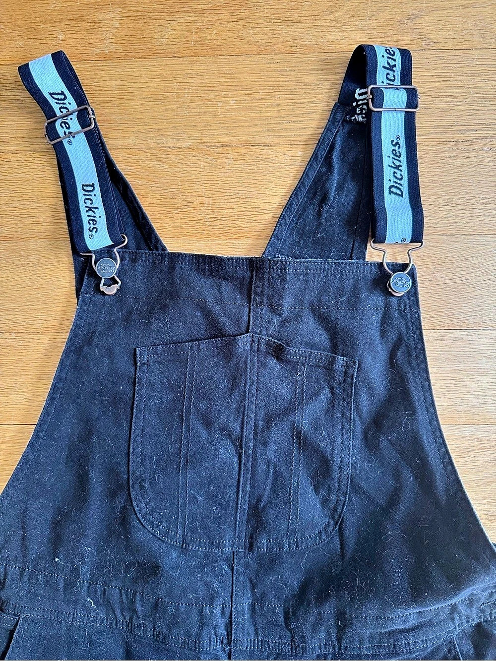 Dickies Logo Strap Bib Overalls Black Bib Overalls Size Large - Picture 8 of 8